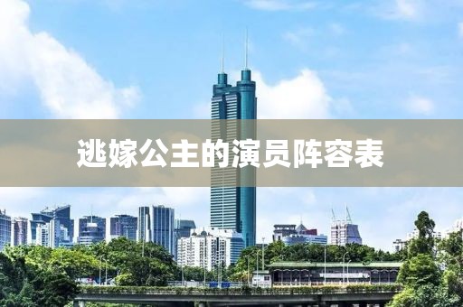 逃嫁公主的演員陣容表