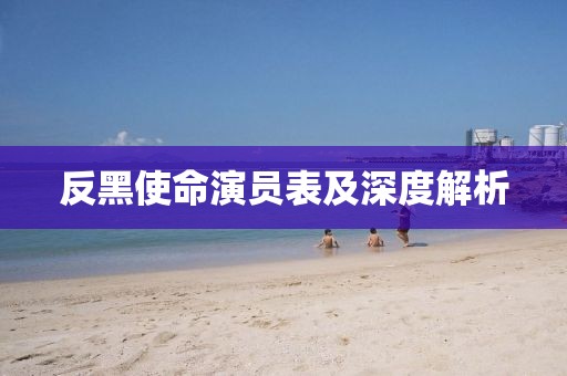 反黑使命演員表及深度解析