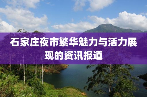 石家莊夜市繁華魅力與活力展現的資訊報道