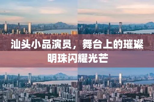 汕頭小品演員，舞臺上的璀璨明珠閃耀光芒