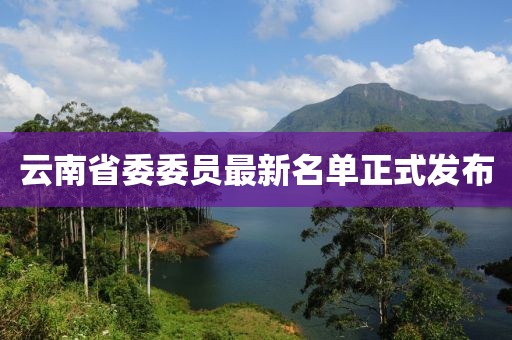 云南省委委員最新名單正式發(fā)布