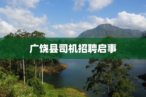 廣饒縣司機招聘啟事