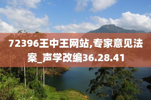 72396王中王網(wǎng)站,專家意見法案_聲學(xué)改編36.28.41