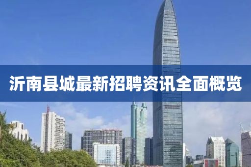 沂南縣城最新招聘資訊全面概覽