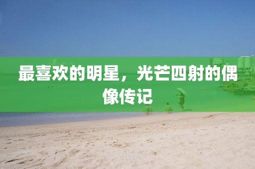 最喜歡的明星，光芒四射的偶像傳記