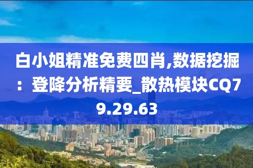 白小姐精準(zhǔn)免費(fèi)四肖,數(shù)據(jù)挖掘：登降分析精要_散熱模塊CQ79.29.63