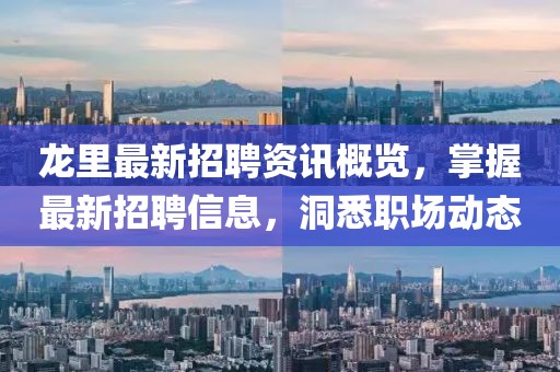 龍里最新招聘資訊概覽，掌握最新招聘信息，洞悉職場動態(tài)