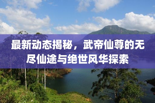 最新動態(tài)揭秘，武帝仙尊的無盡仙途與絕世風(fēng)華探索