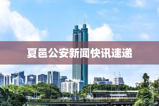 夏邑公安新聞快訊速遞