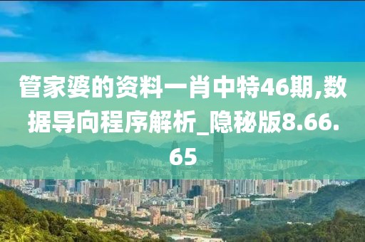 管家婆的資料一肖中特46期,數(shù)據(jù)導向程序解析_隱秘版8.66.65