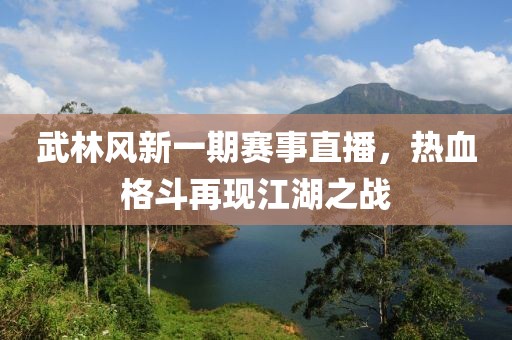 武林風(fēng)新一期賽事直播，熱血格斗再現(xiàn)江湖之戰(zhàn)