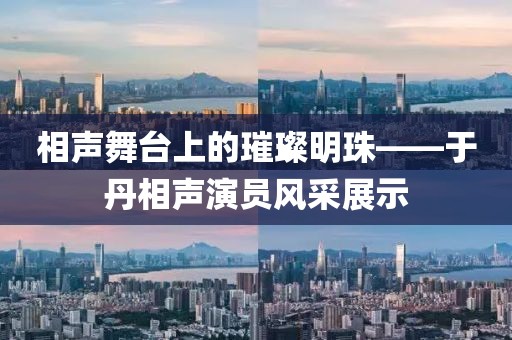 相聲舞臺上的璀璨明珠——于丹相聲演員風(fēng)采展示