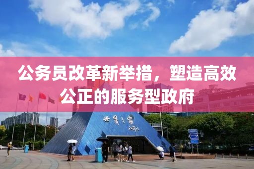 公務(wù)員改革新舉措，塑造高效公正的服務(wù)型政府