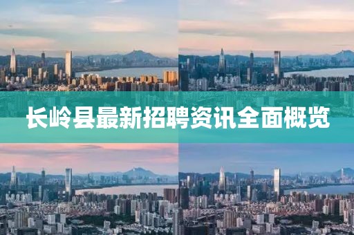 長(zhǎng)嶺縣最新招聘資訊全面概覽
