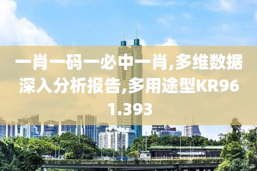 一肖一碼一必中一肖,多維數(shù)據(jù)深入分析報(bào)告,多用途型KR961.393