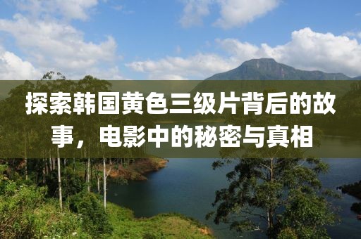 探索韓國黃色三級片背后的故事，電影中的秘密與真相