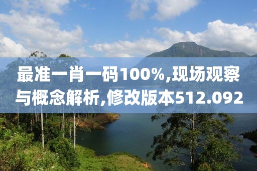 最準一肖一碼100%,現(xiàn)場觀察與概念解析,修改版本512.092