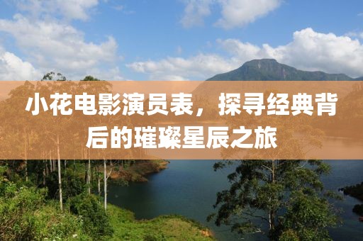 小花電影演員表，探尋經(jīng)典背后的璀璨星辰之旅
