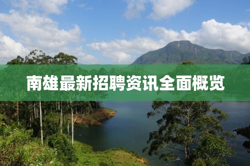 南雄最新招聘資訊全面概覽