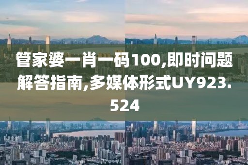 管家婆一肖一碼100,即時(shí)問題解答指南,多媒體形式UY923.524
