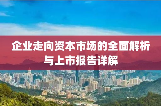 企業(yè)走向資本市場(chǎng)的全面解析與上市報(bào)告詳解