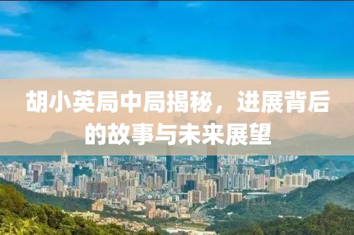 胡小英局中局揭秘，進(jìn)展背后的故事與未來展望