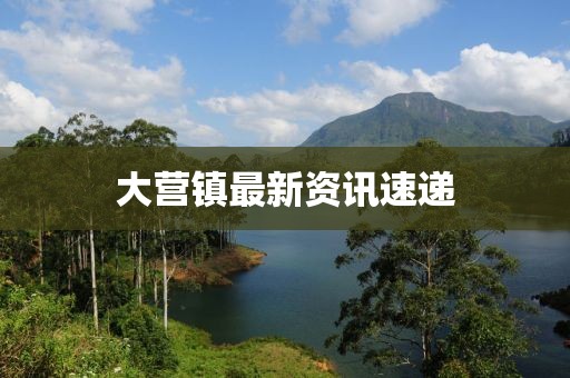 大營(yíng)鎮(zhèn)最新資訊速遞