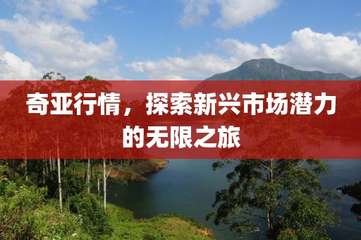 奇亞行情，探索新興市場潛力的無限之旅