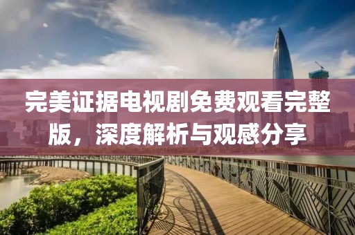 完美證據(jù)電視劇免費觀看完整版，深度解析與觀感分享
