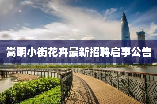 嵩明小街花卉最新招聘啟事公告