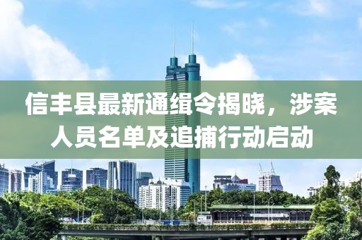 信豐縣最新通緝令揭曉，涉案人員名單及追捕行動(dòng)啟動(dòng)