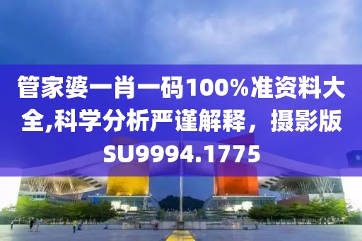 管家婆一肖一碼100%準資料大全,科學分析嚴謹解釋，攝影版SU9994.1775