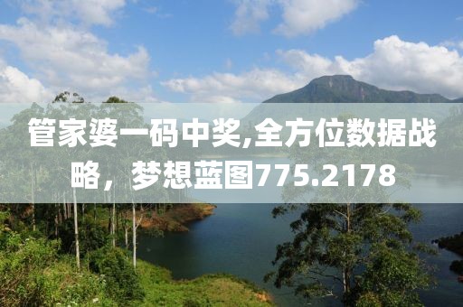 管家婆一碼中獎,全方位數(shù)據(jù)戰(zhàn)略，夢想藍圖775.2178