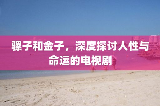 騾子和金子，深度探討人性與命運的電視劇