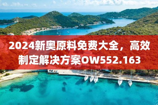 2024新奧原料免費(fèi)大全，高效制定解決方案OW552.163