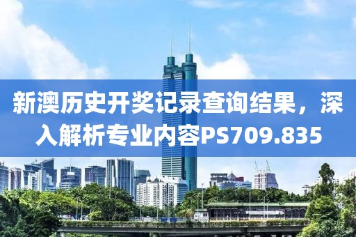 新澳歷史開獎記錄查詢結果，深入解析專業(yè)內容PS709.835