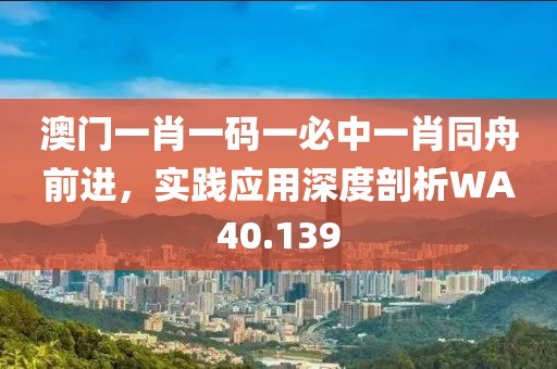 澳門一肖一碼一必中一肖同舟前進，實踐應(yīng)用深度剖析WA40.139