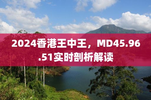 2024香港王中王，MD45.96.51實(shí)時(shí)剖析解讀