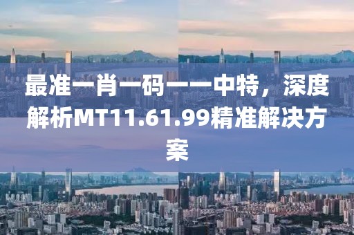 最準(zhǔn)一肖一碼一一中特，深度解析MT11.61.99精準(zhǔn)解決方案