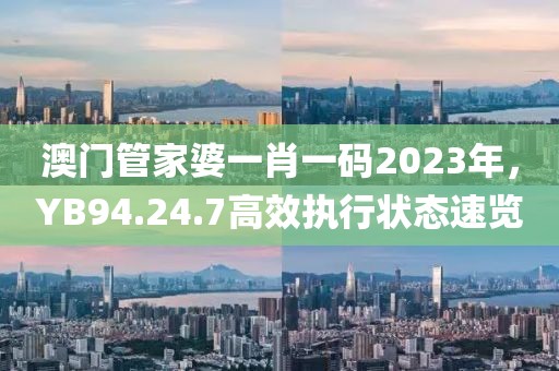 澳門管家婆一肖一碼2023年，YB94.24.7高效執(zhí)行狀態(tài)速覽