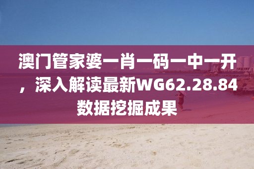 澳門(mén)管家婆一肖一碼一中一開(kāi)，深入解讀最新WG62.28.84數(shù)據(jù)挖掘成果