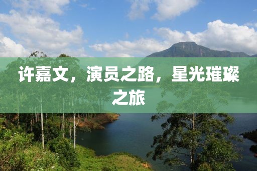 許嘉文，演員之路，星光璀璨之旅
