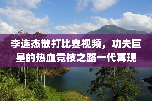 李連杰散打比賽視頻，功夫巨星的熱血競技之路一代再現(xiàn)