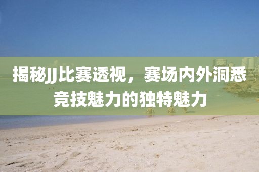 揭秘JJ比賽透視，賽場內(nèi)外洞悉競技魅力的獨(dú)特魅力